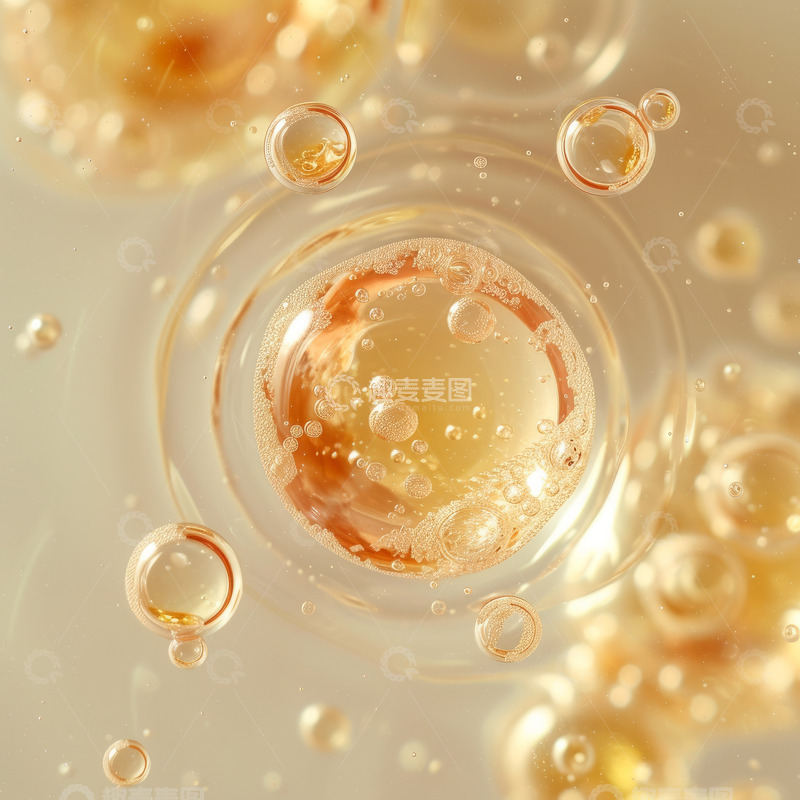 高清大图下载【趣麦麦图】美白化妆品光束气泡主图背景素材