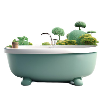 3D立体卡通可爱浴缸卫生间洗澡