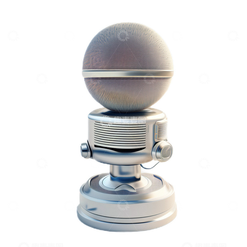 高清大图下载【趣麦麦图】3D立体卡通话筒金属物体