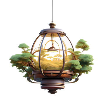 3D立体卡通吊灯欧式复古童话