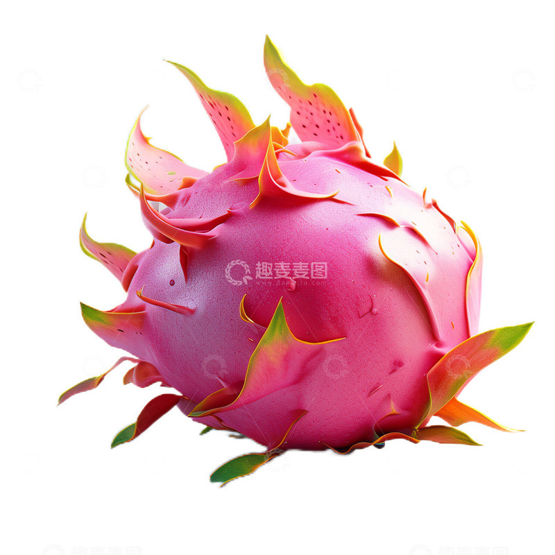 高清大图下载【趣麦麦图】3D立体卡通水果火龙果新鲜