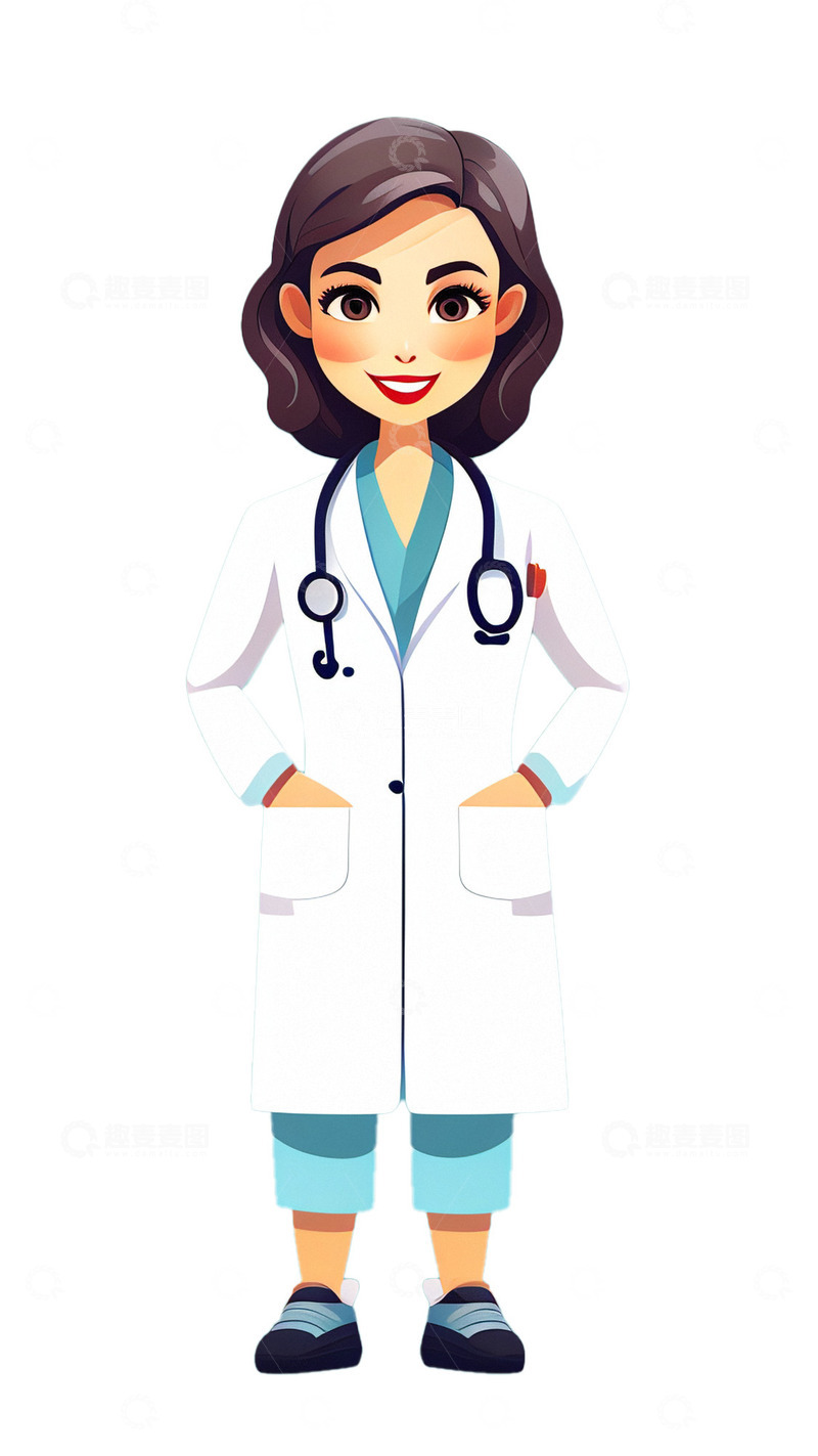 高清大图下载【趣麦麦图】医生护士插画人物
