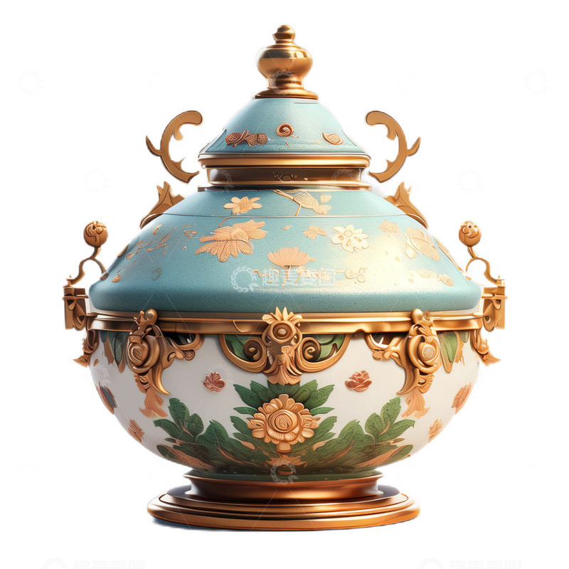 高清大图下载【趣麦麦图】3D立体卡通香炉欧式复古