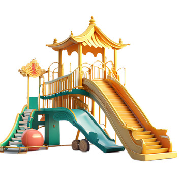 3D立体卡通儿童滑梯玩具娱乐