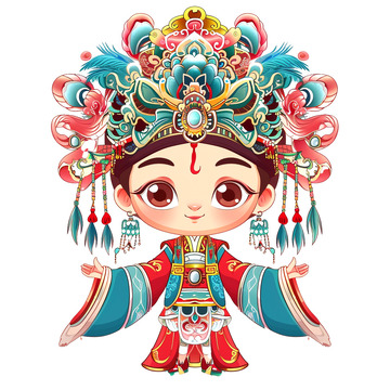 中国风卡通戏曲人物