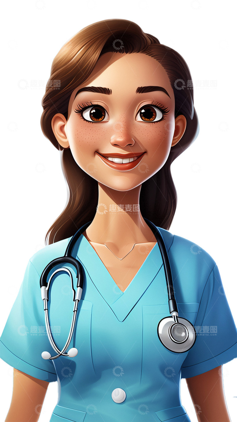 高清大图下载【趣麦麦图】护士插画医生插画