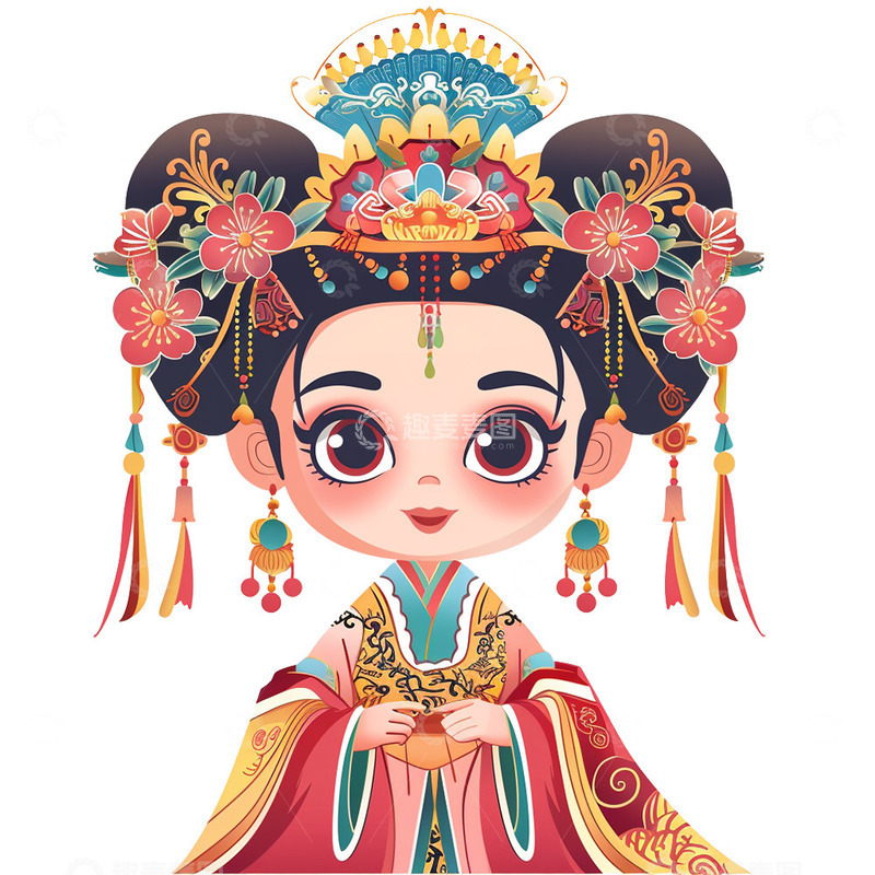 高清大图下载【趣麦麦图】卡通戏曲人物