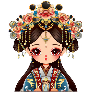 卡通头像戏曲人物女孩