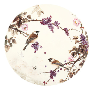 麻雀花鸟工笔画