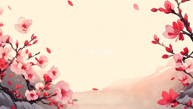 高清大图下载【趣麦麦图】中国风水墨展板背景