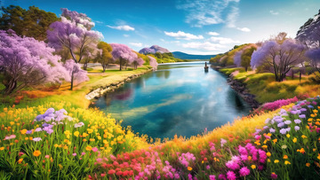 春天的风景色彩