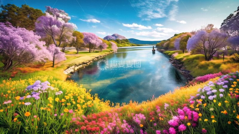 春天的风景色彩