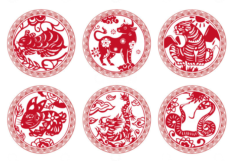 源文件下载【趣麦麦图】中国风传统生肖窗花图案设计元素