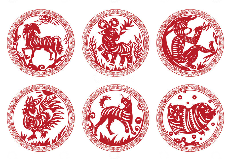 源文件下载【趣麦麦图】-中国风生肖传统窗花图案设计元素