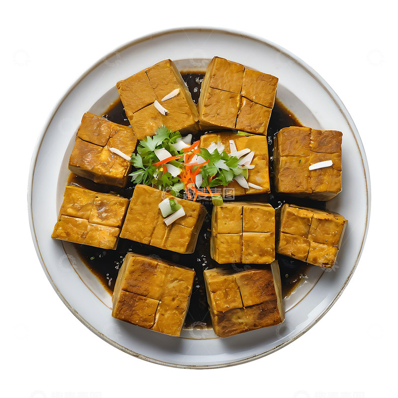 高清大图下载【趣麦麦图】卤豆腐美食菜式