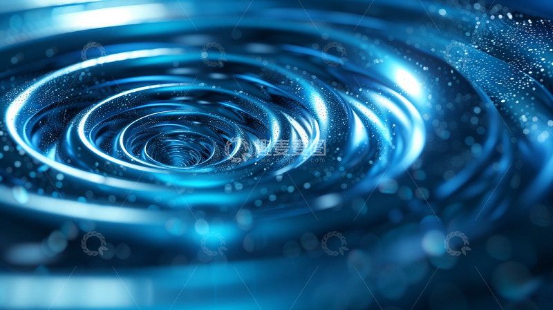 高清大图下载【趣麦麦图】蓝色科技感旋涡流光