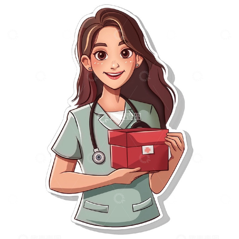 高清大图下载【趣麦麦图】世界卫生日-女医护