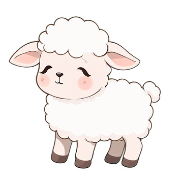简笔画可爱小绵羊