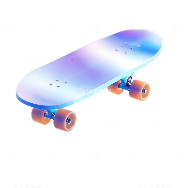 高清大图下载【趣麦麦图】3D立体卡通图标微软风滑板