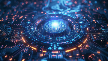 未来科技感电子集成电路图背景