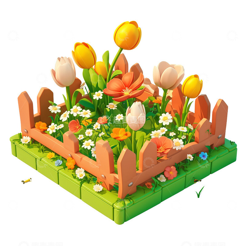 高清大图下载【趣麦麦图】花坛装饰鲜花植物