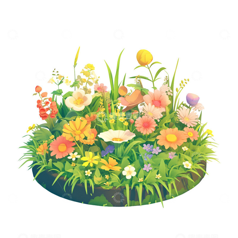 高清大图下载【趣麦麦图】花坛小花园小花坛