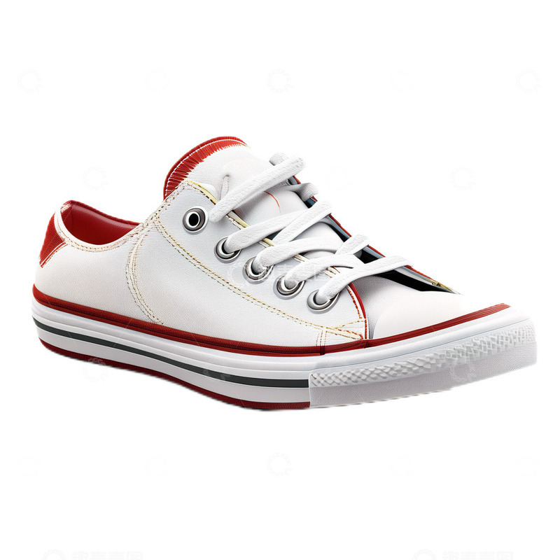 高清大图下载【趣麦麦图】3D立体卡通鞋子帆布鞋休闲白色