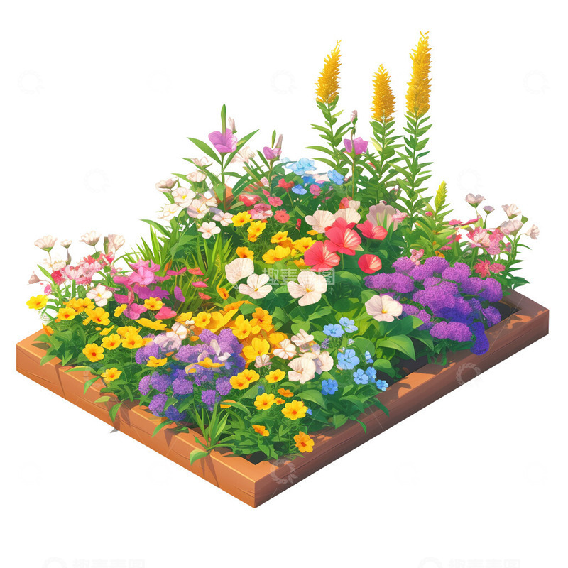 高清大图下载【趣麦麦图】花坛小花园小花坛植物