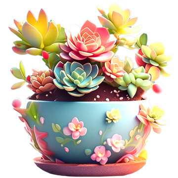 唯美多肉植物盆栽