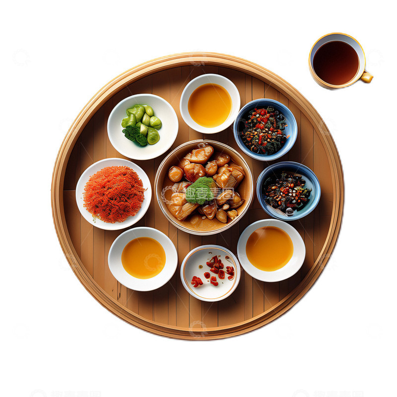 高清大图下载【趣麦麦图】3D立体真实火锅小料蘸料调料