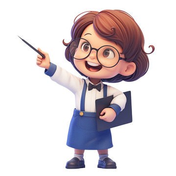 上课讲课的老师卡通Q版