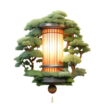 3D立体卡通壁灯欧式植物