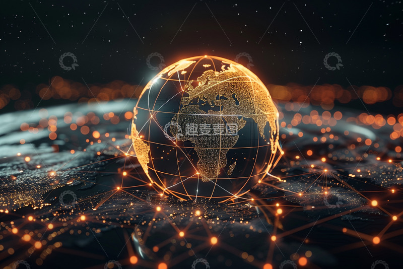 高清大图下载【趣麦麦图】科技网络全球化背景