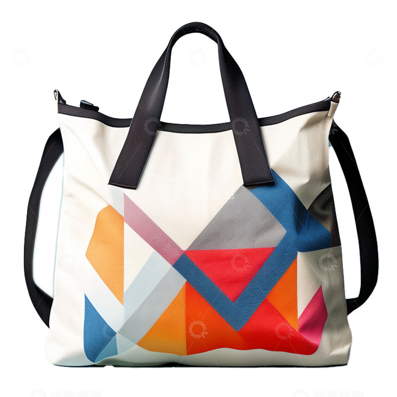 高清大图下载【趣麦麦图】几何图案涂鸦设计帆布袋