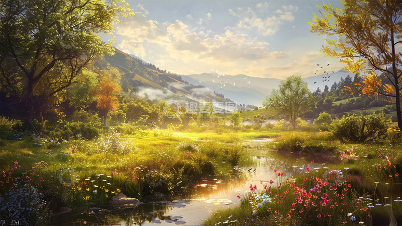 高清大图下载【趣麦麦图】春天唯美场景植物鲜花山水