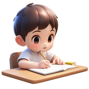在写作业的小男孩图标