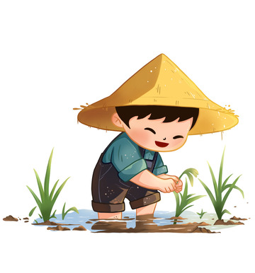 谷雨农耕场景图