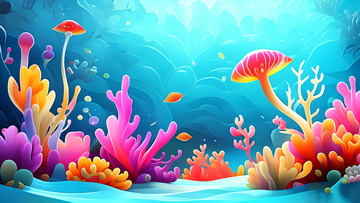 梦幻海底世界插画
