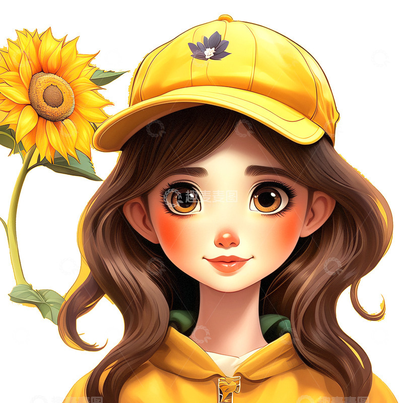 高清大图下载【趣麦麦图】戴帽子的漂亮女孩