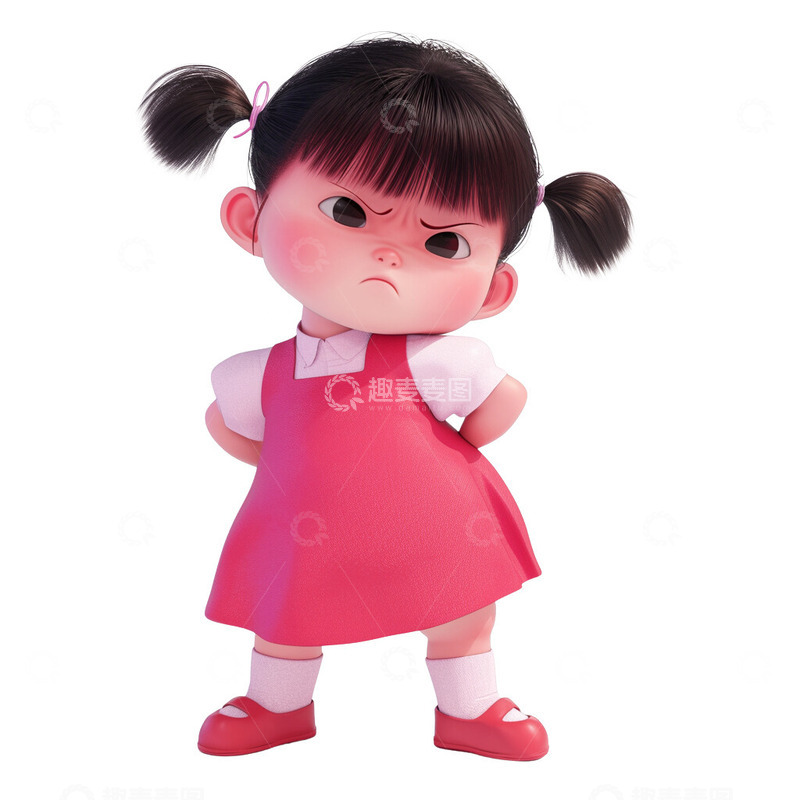 高清大图下载【趣麦麦图】生气的女孩子