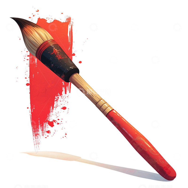 高清大图下载【趣麦麦图】毛笔3D卡通2