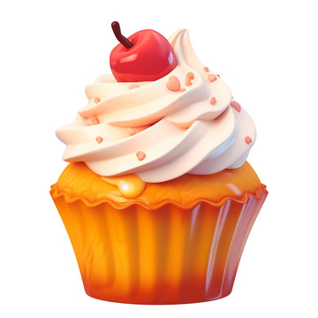 巧克力美味的纸杯蛋糕