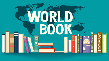 世界阅读日扁平插画背景