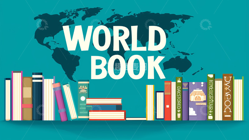 高清大图下载【趣麦麦图】世界阅读日扁平插画背景