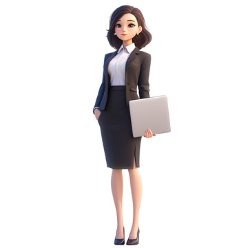 卡通办公女白领