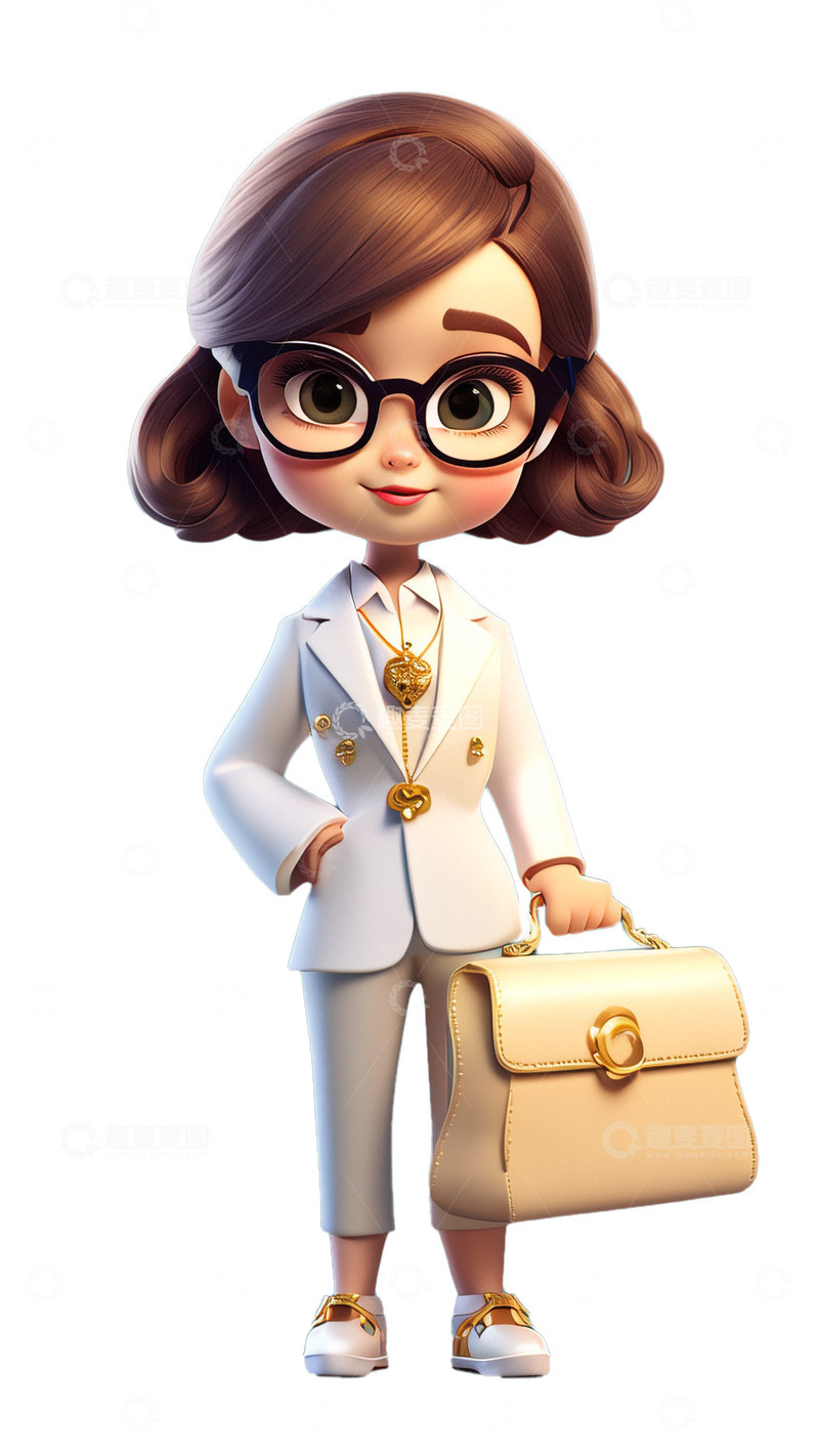 高清大图下载【趣麦麦图】卡通时尚女孩人物