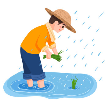 谷雨农耕场景
