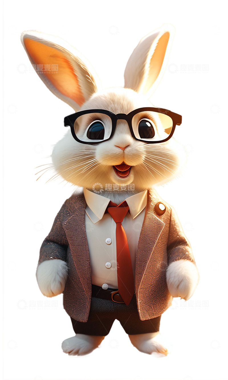高清大图下载【趣麦麦图】卡通可爱小兔