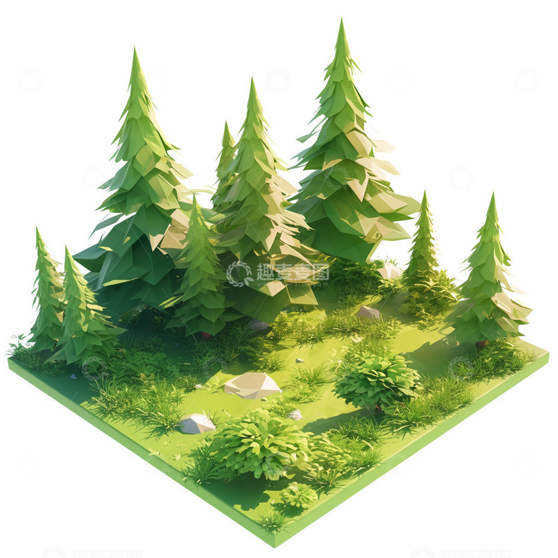 高清大图下载【趣麦麦图】森林卡通插画