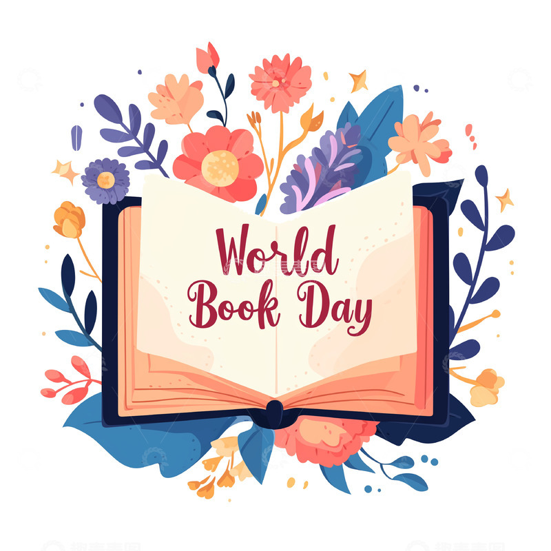 矢量插画世界阅读日素材